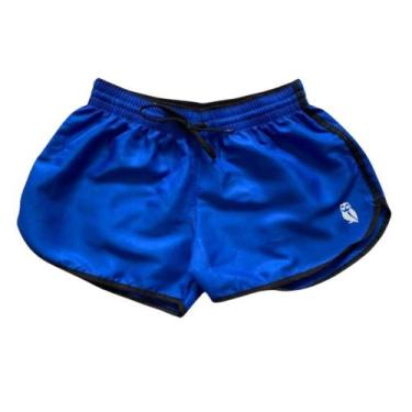 Imagem de Short Moda Praia Tactel Liso Feminino Verão - Hyve, G, Azul 1 branco