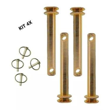Imagem de Kit 4 Pino Arado + 4 Travas 184552 + 19118 Original - MASSEY  FERGUSON