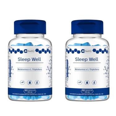 Imagem de Sleep Well Melatonina & L-triptofano 500mg - 4 Health - 2 POTES