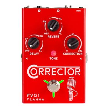 Imagem de FLAMMA Fv01 Processador De Efeitos Vocais, Correção Tom, Pedal Voz, Amplificador Microfone Para Cantores, Canto Ao Vivo, Streaming, Gravação Com Delay, Reverb E Violão Acústico
