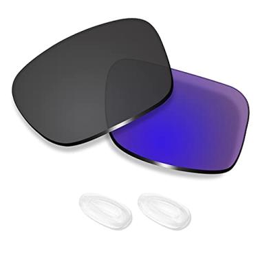 Imagem de Lentes de reposição polarizadas de policarbonato Betterun para Oakley Holbrook Metal, Retro Black Polarized - Polycarbonate Ar Coated, One Size