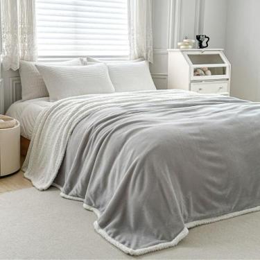 Imagem de Cobertor Casal Everest Dupla Face Manta Flannel Sherpa Lã de Carneiro 