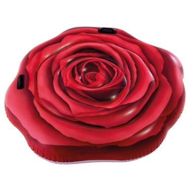 Imagem de Bóia Colchão Inflável Para Piscina Rosa Vermelha Intex