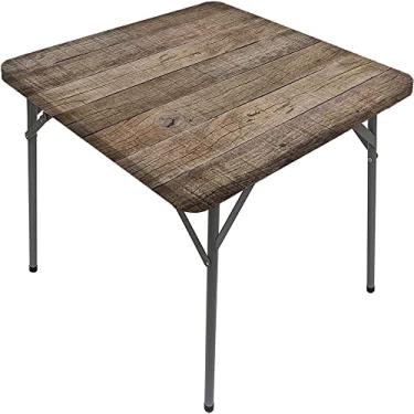Imagem de Capa de mesa de madeira ajustada, estampa de textura de prancha de madeira, toalha de mesa impermeável interna/externa, sala de jantar de pátio e cozinha, serve para mesa de 122 x 182 cm