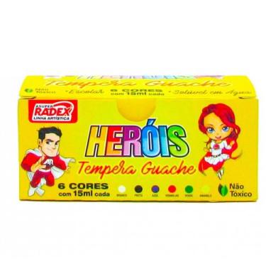 Imagem de Caixa de tinta guache herois radex