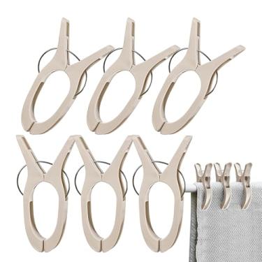 Imagem de Pregadores De Roupa | 6 Peças Clipes para Edredão de Secagem Sem Marcas,Grampos para Edredões Pregadores Domésticos para Casa Banheiro Varanda Escola Campismo Viagem Armário Exterior