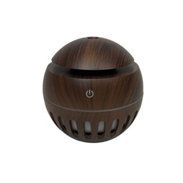 Imagem de Umidificador Purificador De Ambientes Usb Bolinha Detalhe Vazado Ultrassonico Cor: Mogno Cor:mogno