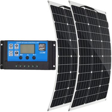 Imagem de Painel Solar 1000w 18v 2pcs Painel Solar Monocristalino 500w Módulo Solar Monocristalino Flexível Carregador Solar Portátil à Prova D'água Para Barcos De Acampamento Rv
