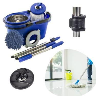 Imagem de Mop Esfregão Giratório Condor Perfect Pro 3 Refis Balde Cesto Inox 16L