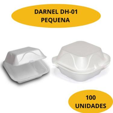 Imagem de 100 Unidades Hamburgueira Embalagem de Isopor Para Hamburguer Sanduích