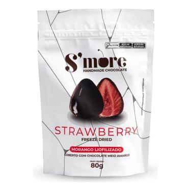 Imagem de Bombom de Morango Liofilizado com Chocolate Meio Amargo
