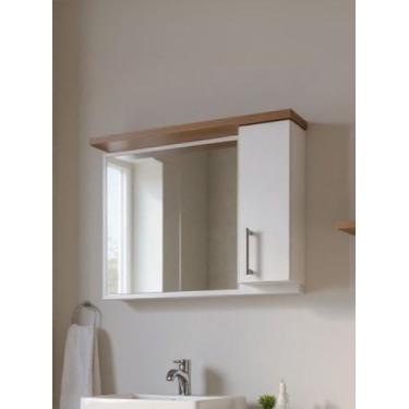 Imagem de Armário de Banheiro 80cm Mdf Freijo Paris - On Móveis