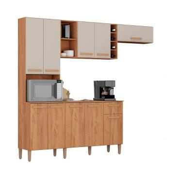 Imagem de Armario Cozinha com Balcão Ravena com 10 Portas e 1 Gaveta