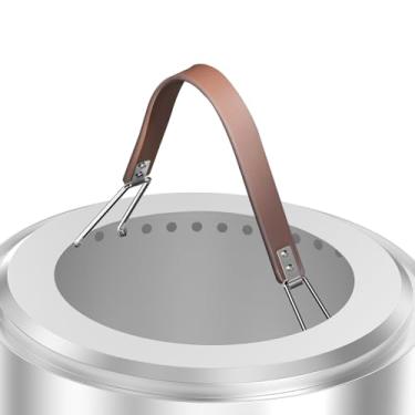 Imagem de Alça para fogueira onlyfie para fogueira de fogão solo de 38 cm, acessório de alça de lareira portátil para acampamento ao ar livre