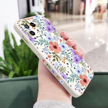 Imagem de Capa de celular com estampa de flores para Xiaomi 15 14T 14 13 13T 12 12X 12T 12S 11 11T Ultra 10 10T 9 9T Pro Lite, capa de silicone líquido, branca, para Xiaomi 12