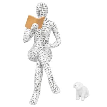 Imagem de aqxreight Estátua do Pensamento Feminino de Leitura de Celulose Única Lendo Mulheres Decoração para Figuras para Biblioteca W310 12 Artesanato Seu Artístico BEN Women Women Pensador Estátua Pensador