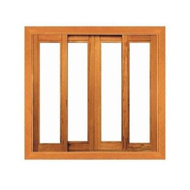 Imagem de Janela de Correr Panorâmica Reta - Madeira Maciça - Angelim