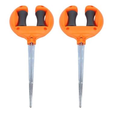 Imagem de AYNEFY 2PCS Jardim Guias Mangueira, ABS Plástico Mangueira Roller Suporte Stake Com Rotação Rollers Quintal Lawn Protector Jardinagem Suprimentos Adequado para Flower Beds Gramados