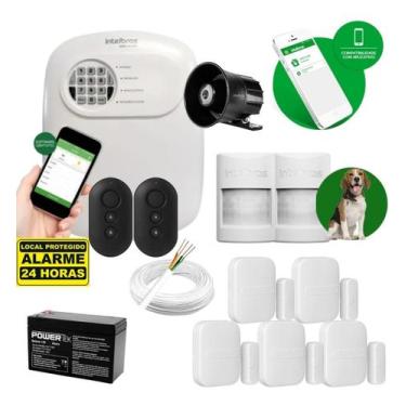 Imagem de Kit Alarme Intelbras ANM 24 NET Central 2 Sensores IVP PET com Fio 5 S