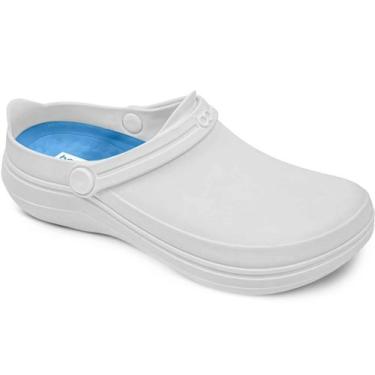 Imagem de Sapato Tênis Babuche Profissional Boa Onda Palmilha Confort, Branco, 3