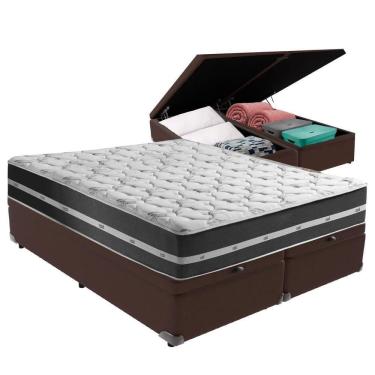 Imagem de Cama + Box Com Bau Queen Classic Marrom