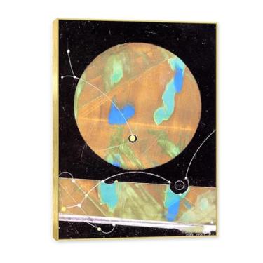 Imagem de Moldura dourada. Arte de parede de pinturas famosas, (sem título 42) de Max Ernst, pôster impresso em tela, imagem de arte abstrata para sala de estar quarto decoração de casa. 50 x 70 cm - 19,6 x