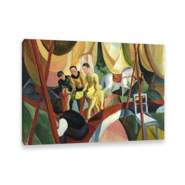 Imagem de SDYJ6GSW August Macke Prints Pintura Circus Poster Expressionismo Arte de Parede Famosa Reproduções de Pintura para Sala de Estar Decoração de Casa 70 x 50 cm (71.1x50.8 cm) Sem Moldura