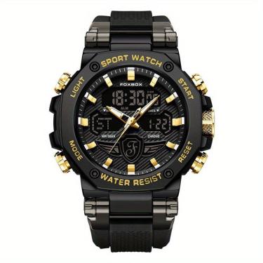 Imagem de Relógio Masculino Display Luminoso Multifuncional Esportivo Pulseira de Silicone