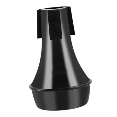 Imagem de oshhni Acessórios de substituição leves para surdina de trompete Fácil de usar Prático Clássico para iniciantes Surdina de trompete reta inferior, Preto