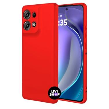 Imagem de Capa Case Capinha Compatível EDGE 60 fusion Silicone Com Bordas Elevadas Aveludada Forro Premium (VERMELHO)