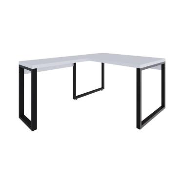 Imagem de Mesa Em L Operacional 135x160x75cm Yon Branco Branco