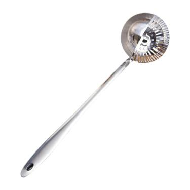 Imagem de Llazsybz Utensílio de Cozinha Concha de Sopa Coador Colher para Panela Quente Coador de Cozinha, Prata, Tamanho real