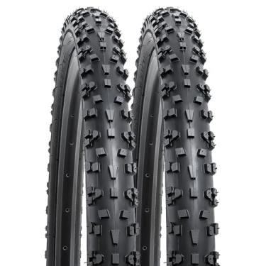 Imagem de YUNSCM 2 peças de pneus de mountain bike de 66 cm 26 x 1,95 (53-559) compatíveis com pneus de bicicleta de 26 x 1,95 26 x 2,0 (YU-814)