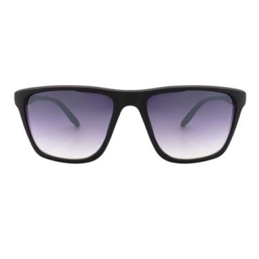 Imagem de Óculos de Sol Retangular Premium Estilo Esportivo UV400 Unissex Feminino Masculino - Modelo Roma - Cacife Brand (Preto Degrade)