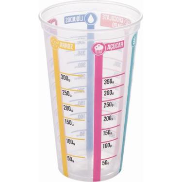 Imagem de Copo Plástico Medidor 500ml Receita Graduado Medida Plasutil - Plasúti
