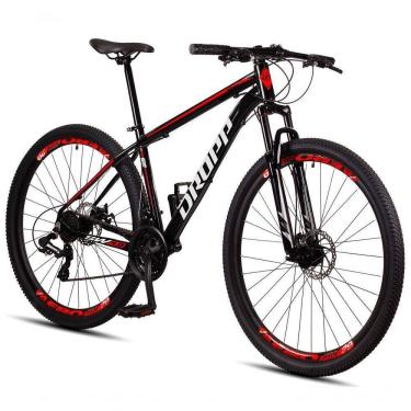 Imagem de Bicicleta Aro 29 Dropp Sw 24 Vel Câmbio Shimano Quadro Alumínio Mtb Preto + Vermelho 17