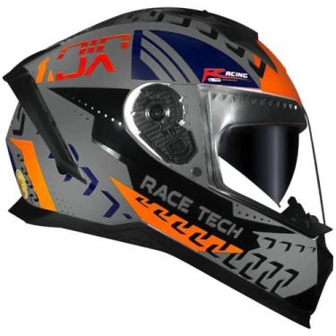 Imagem de Capacete Race Tech Ninja, 58, Cinza