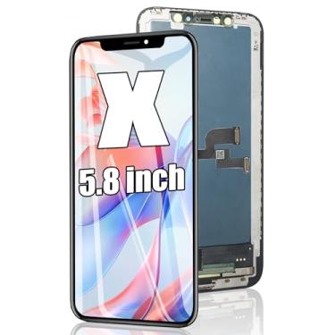 Imagem de EFAITHFIX Tela LCD de substituição para iPhone X 5,8 polegadas, tela LCD e digitalizador de tela sensível ao toque 3D Full HD com adesivo à prova d'água compatível com o modelo A1865, A1901, A1902
