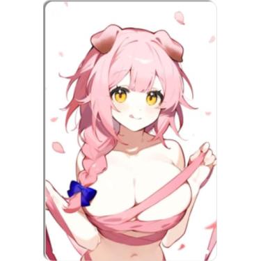 Imagem de DKLOWK Bikini Sexy Anime Girl Hot Metal Poster Placa de Decoração de Parede para Casa Bar Clube Quarto Banheiro Homem Caverna Otaku 20 x 30 cm