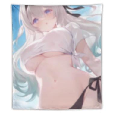 Imagem de LIEGBMEU Sexy Bikini Hot Anime Girl Tapeçaria 127.0 cmx152.4 cm Interior Exterior Wall Quilt Art Decoração de Tapeçaria Caprichosa, AF423
