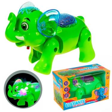 Imagem de Elefantinho Brinquedo Educativo Para Bebê Com Luzes Sons De Elefante E