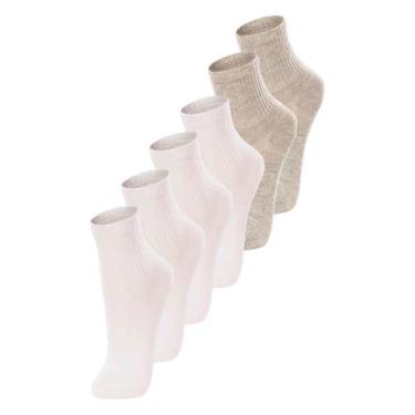 Imagem de Kit com 6 Pares de Meias Infantil Cano Médio Lupo 2727-088 Colorido, B