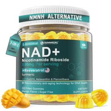 Imagem de Suplemento lipossomal de NAD+ Resveratrol 1000 mg com CoQ10 60 ct - LI