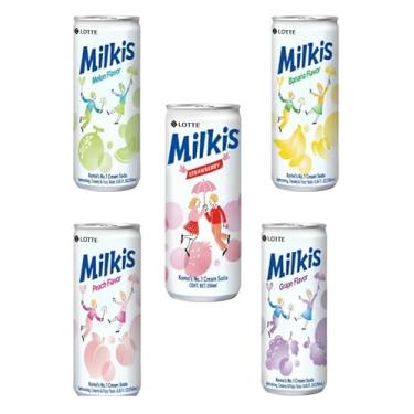 Imagem de Kit 5 Bebida Coreana Refrigerante Milkis 250ml Sabores