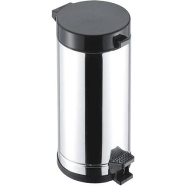 Imagem de Lixeira Inox Cozinha Escritório 15L Pedal Com Recip. Interno Plástico 
