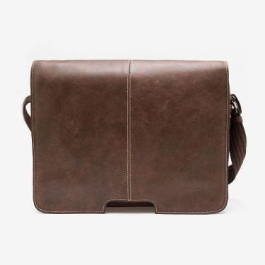 Imagem de Bolsa Carteiro Em Couro Camel - Democrata