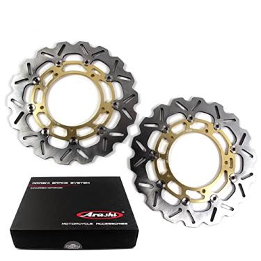 Imagem de Discos de freio dianteiro Arashi Rotores para Yamaha YZF R1 2007-2014, R6 2005-2016, FZ8 2010-2015, Fazer 8 2010-2015, peças de acessórios de motocicleta douradas