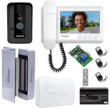 Imagem de Kit Videoporteiro Inteligente IVR 7 ID com Alexa, Fechadura Eletroímã 