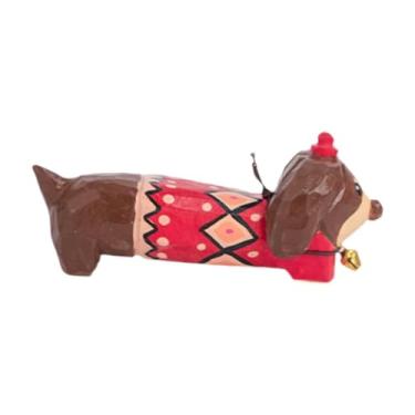 Imagem de FLCPJGV Pequena Estátua de Cachorro Esculpida em Madeira, Animal, Mão Curva, Escultura de Filhote, Miniatura, Estatueta para Prateleira de Loja, Lareira