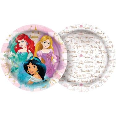 Imagem de Prato Princesas Amigas 12 Un - Regina - Cromus